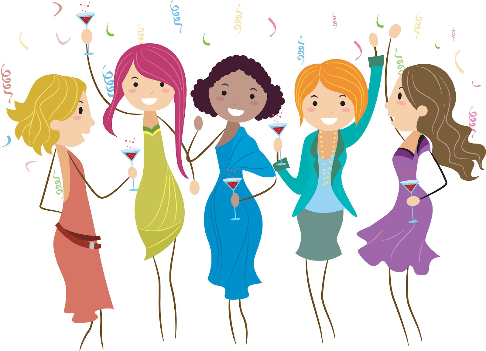 Hey Ladies This One S For You - Girls Night Out Clipart