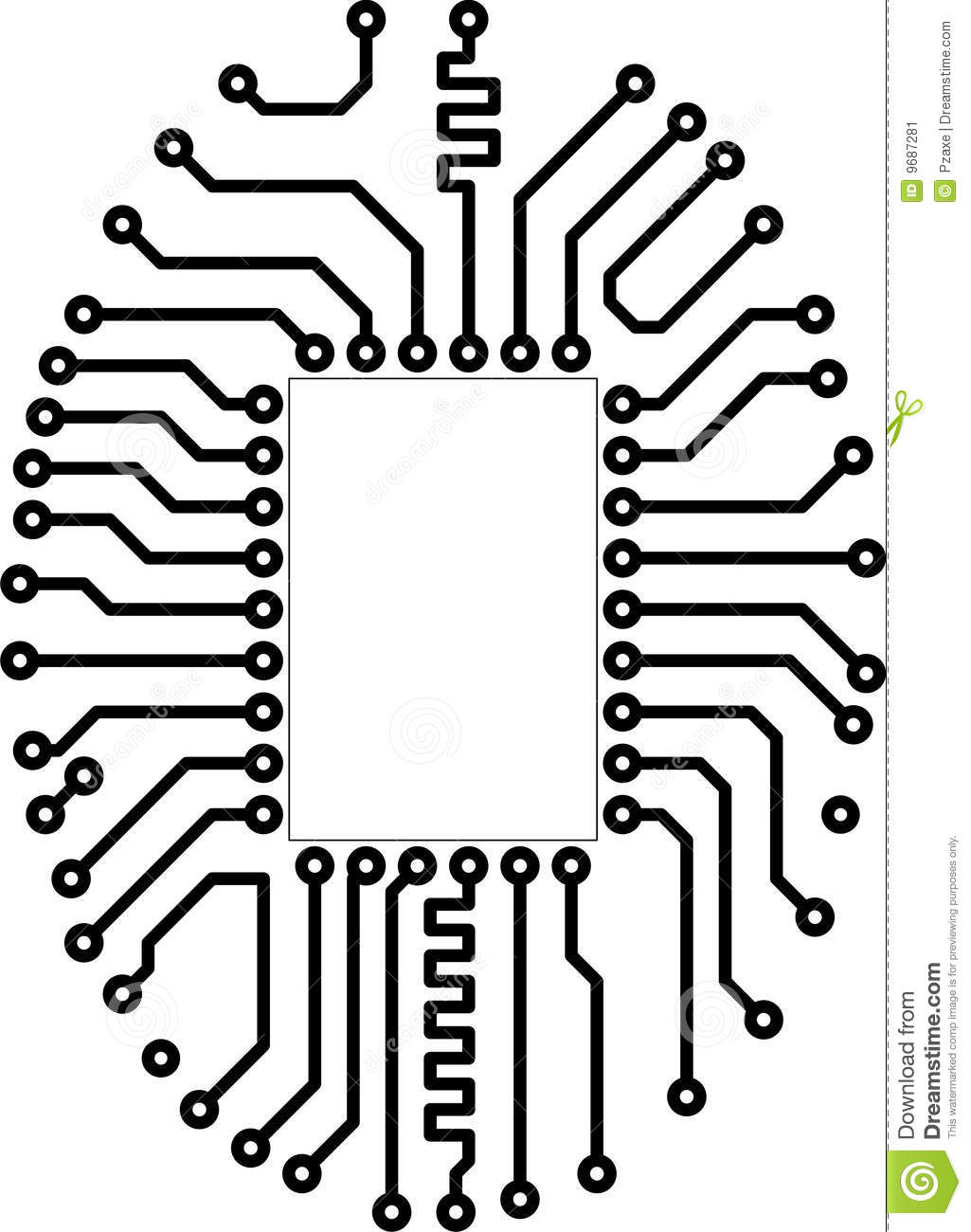 Circuit board vector .