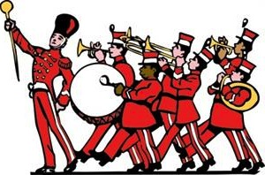 High school marching band clipart kid