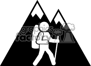 Hiking Clipart Black And Whit