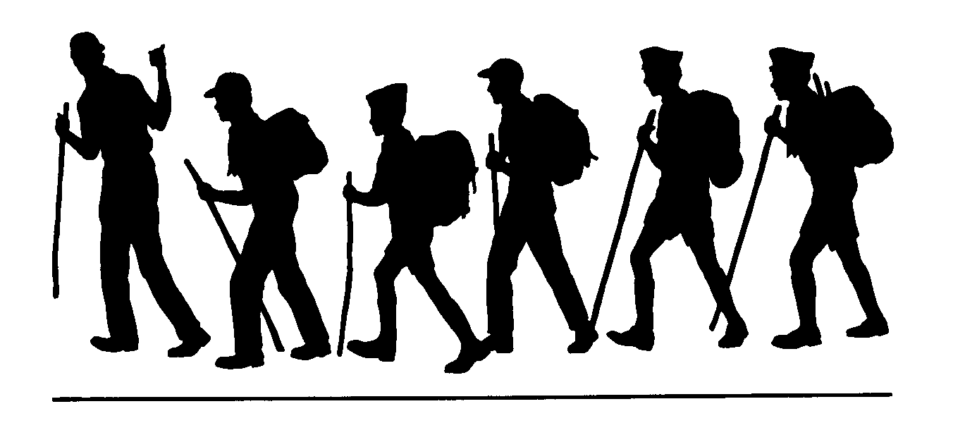 Hiking Clipart Black And Whit - Hiker Clip Art