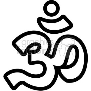 Hinduism om aum hindu symbol vector icon