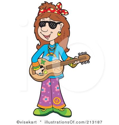Hippie Girl Clipart #1