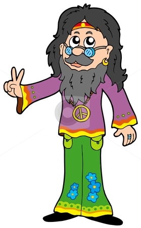 Hippie Guru Stock Vector Clipart Hippie Guru On White Background
