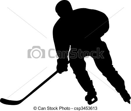 Hockey player clipart free ..
