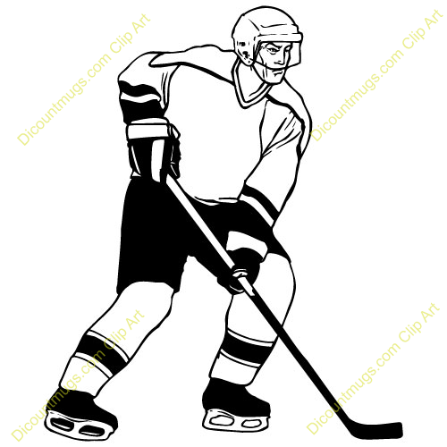 skating ice: hockey player .