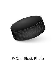 ... Hockey puck - Ice hockey puck on a white background, vector.