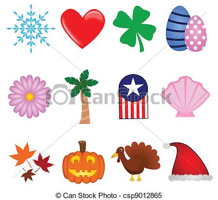 Holiday Icons - csp9012865 - Clipart Holiday
