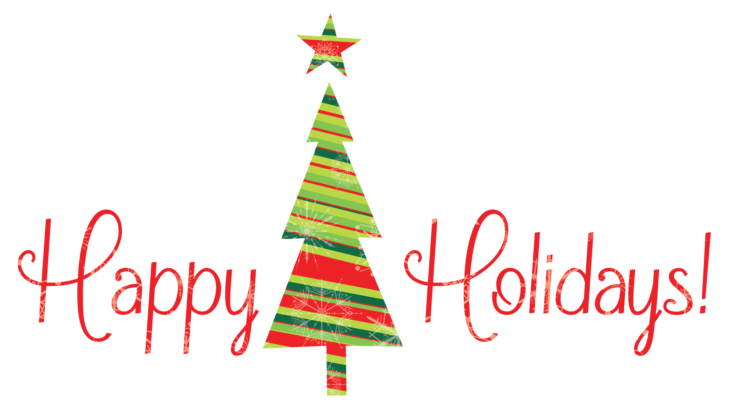 Holiday Schedule For Christma - Happy Holiday Clip Art