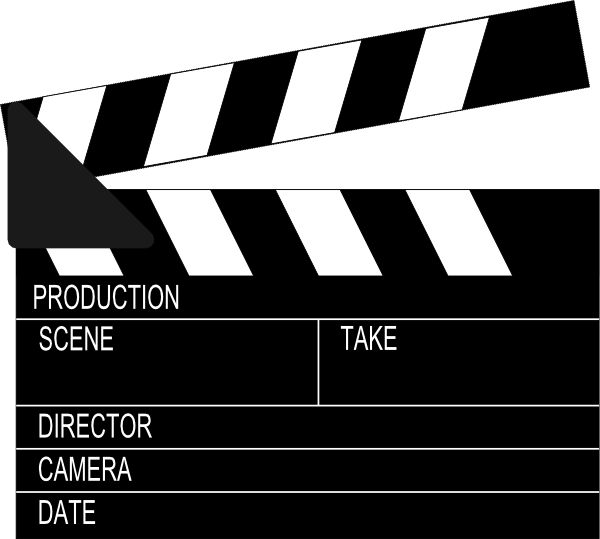 Movie camera and film clipart