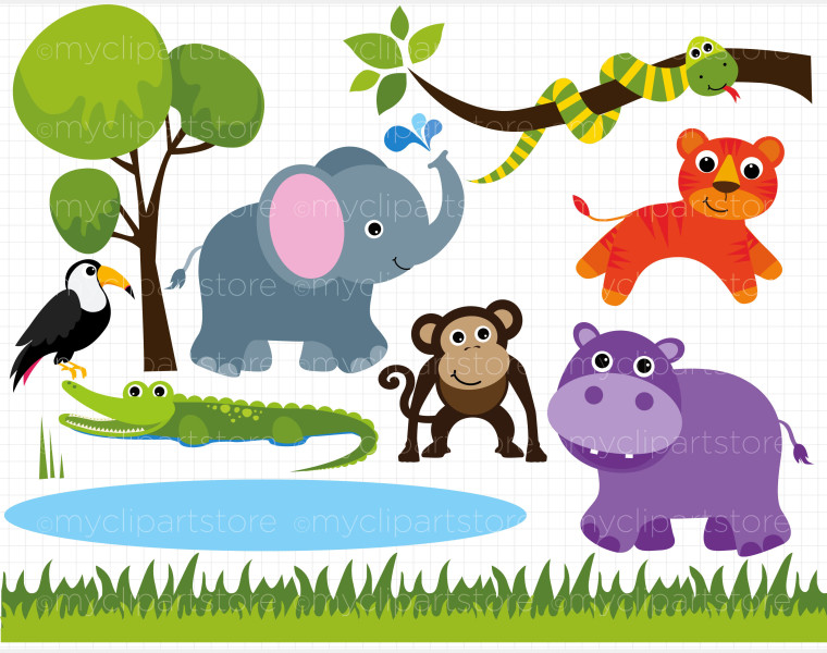 Paper Size Zoo Border Clipart