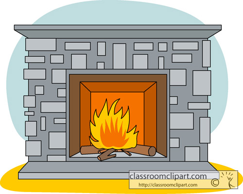 Home Fireplace Classroom Clip - Fireplace Clipart