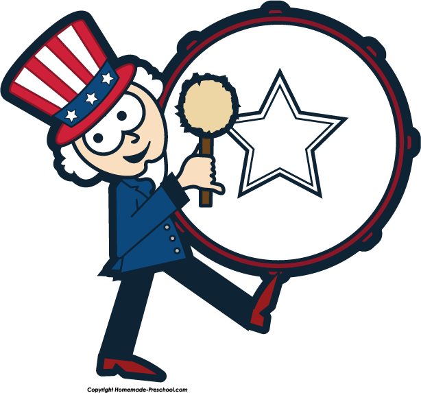 Home Free Clipart July 4th Clipart Uncle Sam Parade Drum