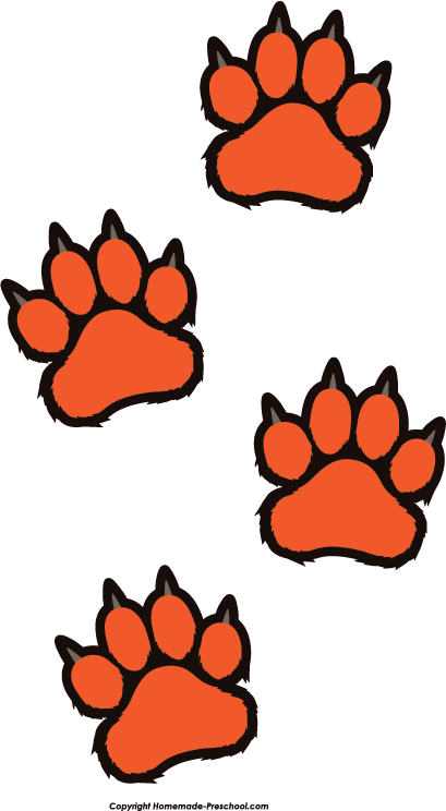 Clemson Tiger Paw Clip Art - 