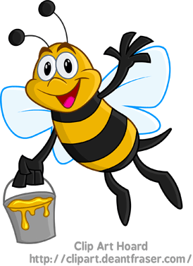 Honey Bee Clip Art - .