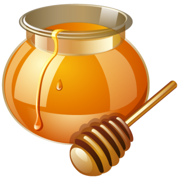 honey pot: honey jar with tag