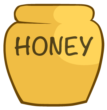 honey jar: jar with honey .