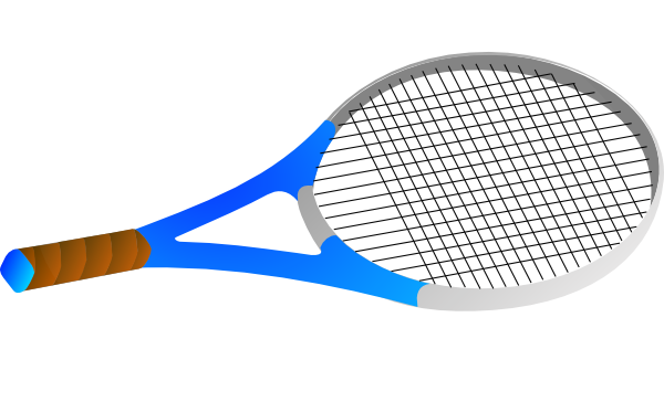 Horizontal Tennis Racquet Cli - Clipart Tennis Racket
