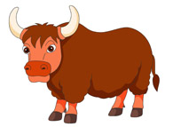 horned yak clipart. Size: 38 Kb