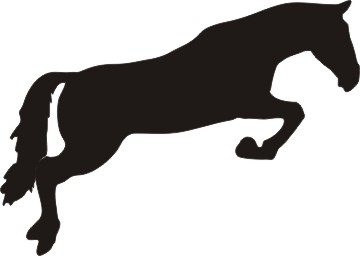 horse jumping clipart