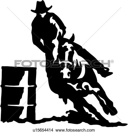 horse, animal, barrel, barrel - Rodeo Clip Art