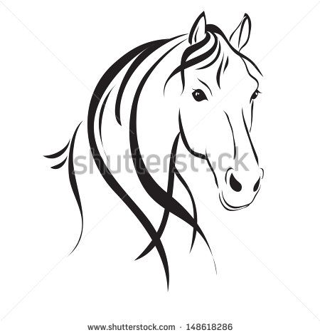 Horse Head clip art Free vector in Open office drawing svg ( .svg ) format format for free download 89.68KB | Arty parties | Pinterest | Drawings, ...