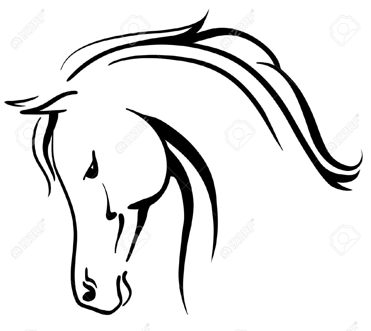 horse head clip art