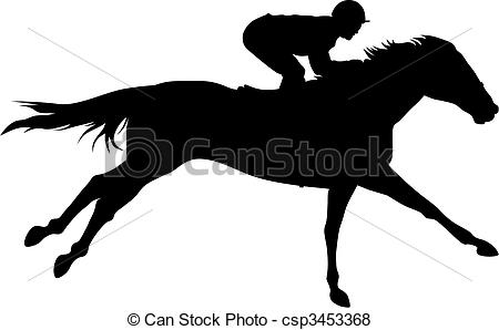 ... Horse racing - Abstract vector illustration of horce and.