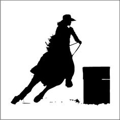 Horse Silloute On Pinterest B - Barrel Racing Clipart