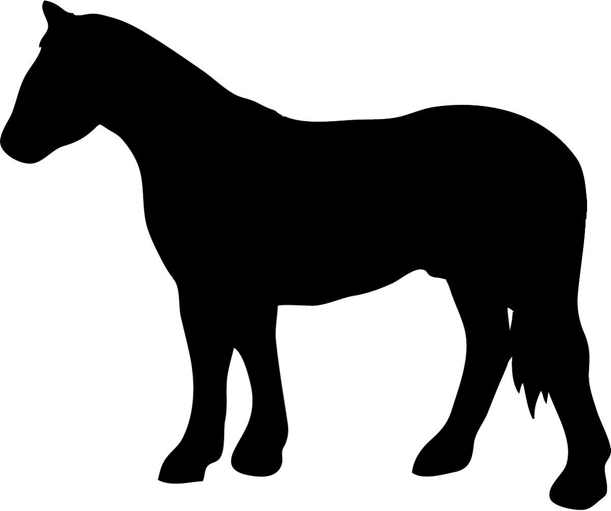 horse with rider silhouette u0026middot; black silhouette of standing horse