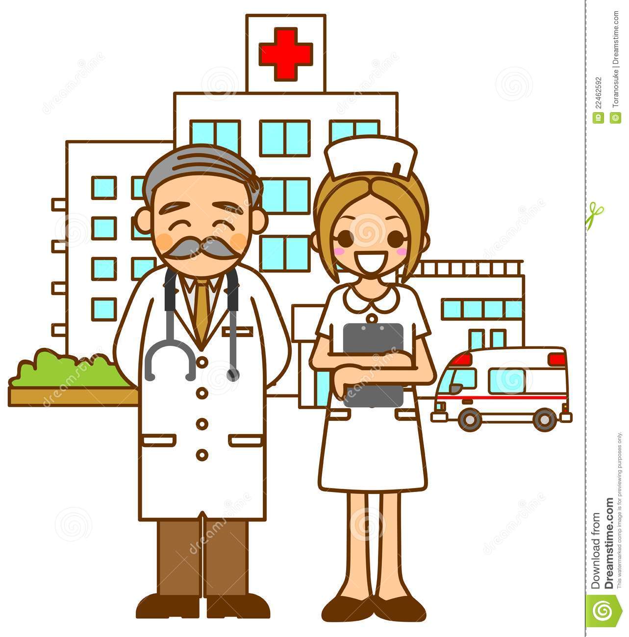 hospital clipart. Hospital Doctors And Nurse .