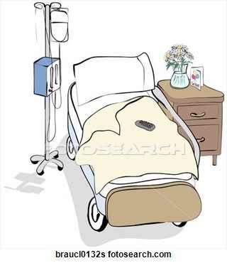 Hospital Patient Clip Art | - Hospital Bed. Fotosearch - Search Clip Art, Drawings