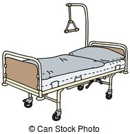 Hospitalbed · Old hospital bed .