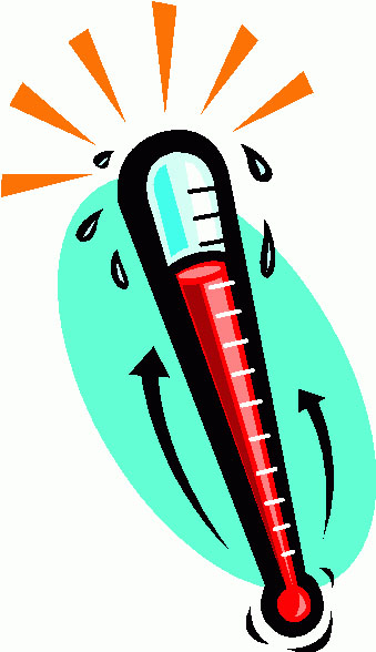 hot and cold thermometer clip art