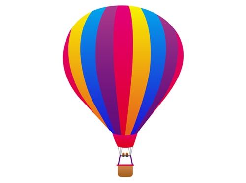 Hot Air Balloon Clip Art | Hot air balloon ClipArt Icon free vector