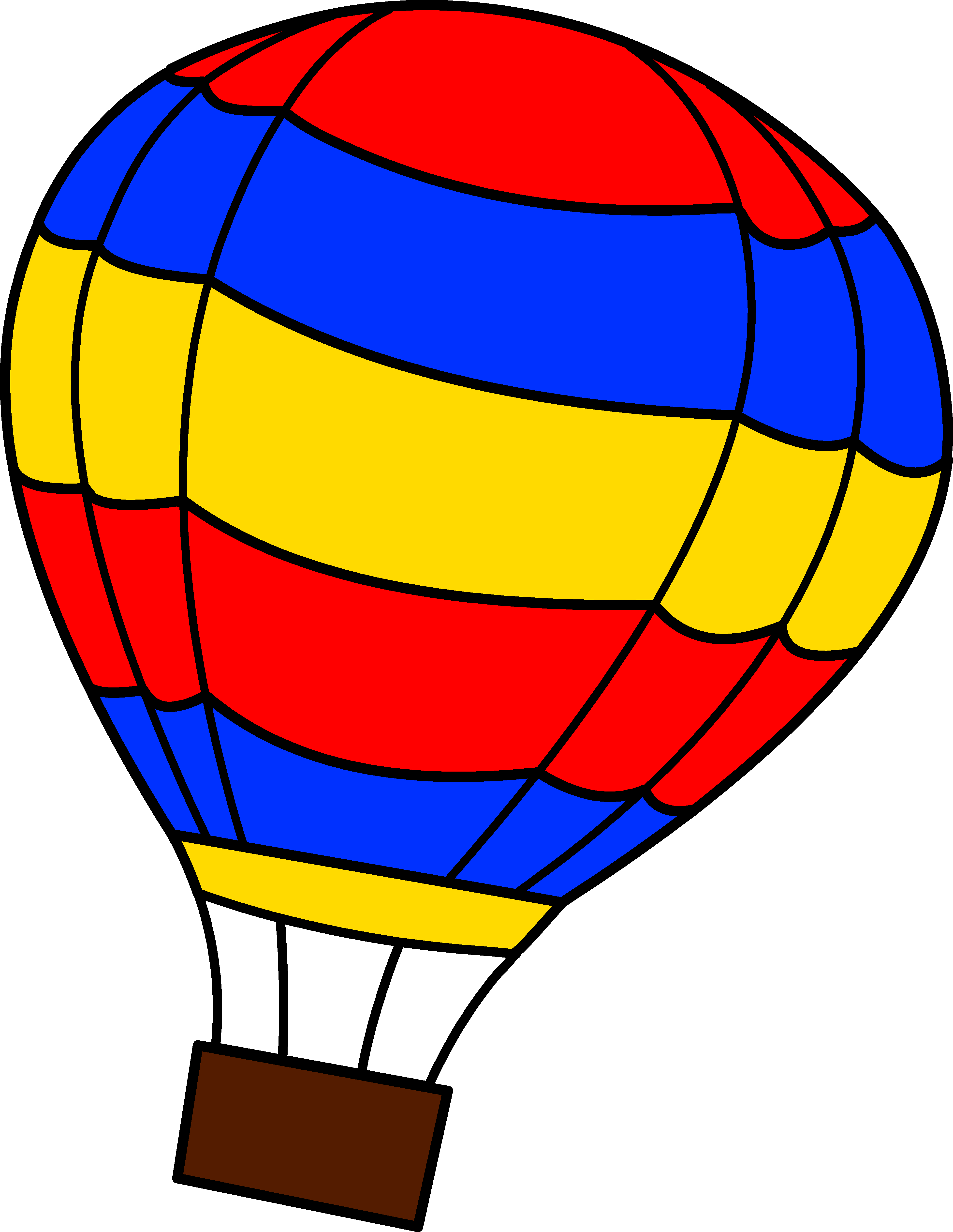 Hot Air Balloon Clipart Black