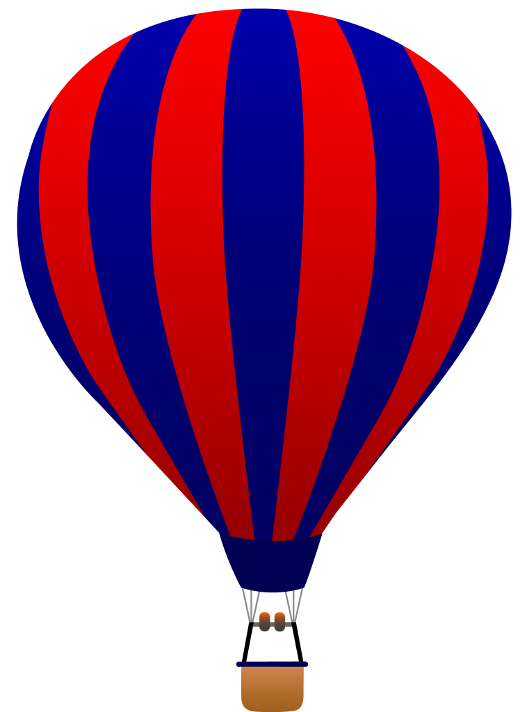 Hot Air Balloon Clipart Black .