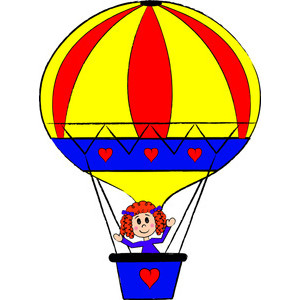 hot air balloon basket clipar