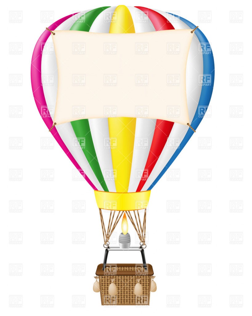 Hot Air Balloon With Blank Free Clipart Images
