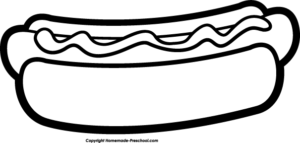 Hot Dog Clip Art Images Hot . pizza clipart black and%