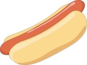 hotdog on bun. Size: 92 Kb