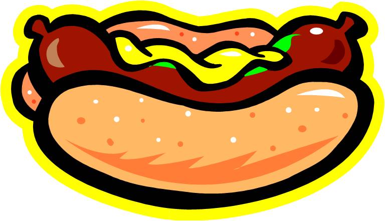 Hot dog dogs clipart