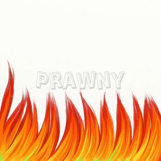 Hot Flames of Fire Prawny Border Clip Art