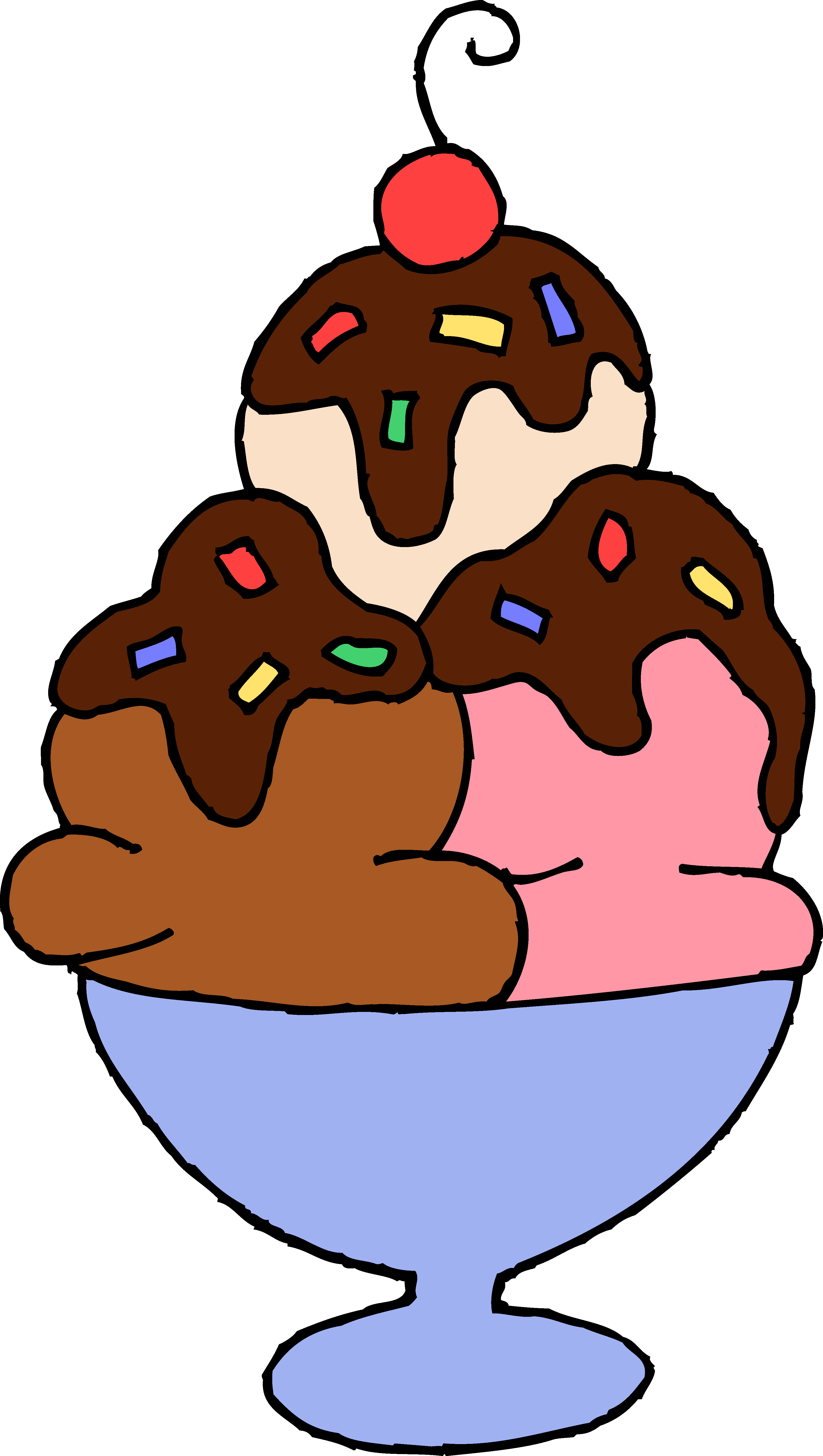 Hot Fudge Ice Cream Sundae Free Clip Art