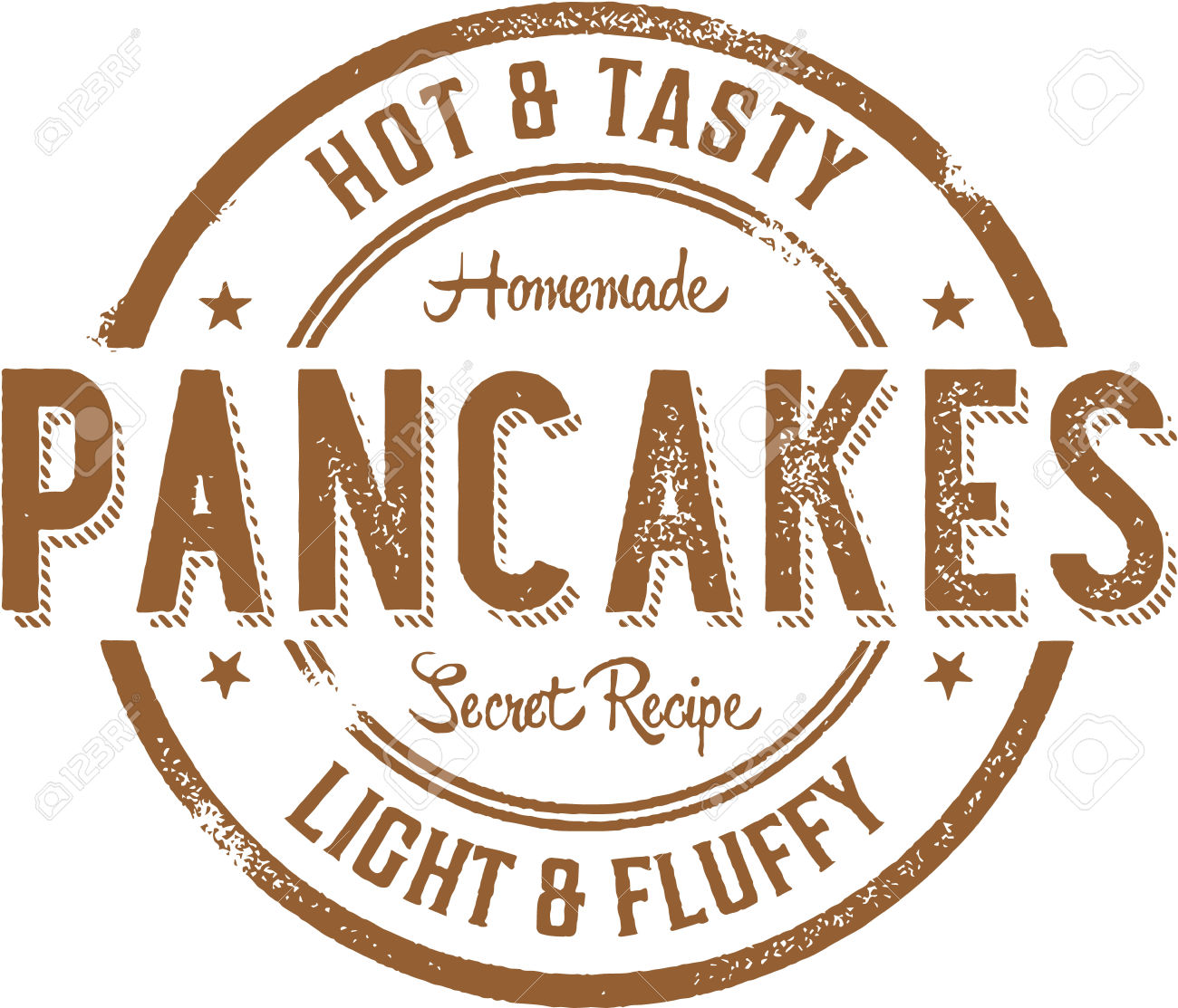 Hot Pancakes Breakfast Stamp .
