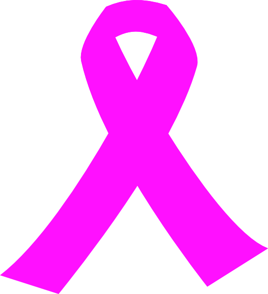 Hot Pink Ribbon Clip Art At C - Clipart Breast Cancer Ribbon