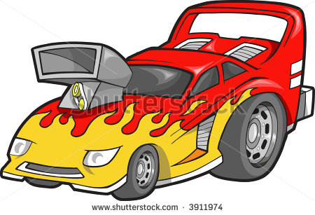 hot rod race car vector
