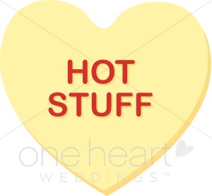 Hot Stuff Conversation Candy Heart Clipart