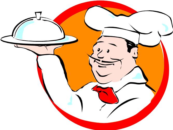 Waiter Bringing Food Clipart