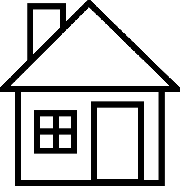 House 56 Clip Art At Clker Co - Black And White House Clipart